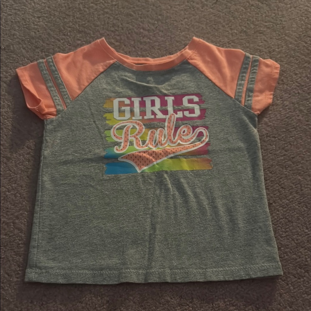 Garanimals Gray and Orange 'Girls Rule' Tee